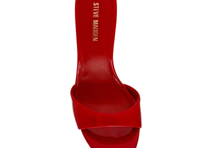 STEVE MADDEN DAVINA WOMEN MULES - Red-Orange Patent