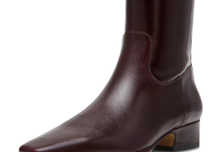 STEVE MADDEN DORENE WOMEN BOOTS - Burgundy Leather