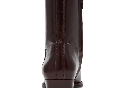 STEVE MADDEN DORENE WOMEN BOOTS - Burgundy Leather