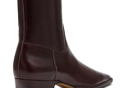 STEVE MADDEN DORENE WOMEN BOOTS - Burgundy Leather