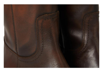 STEVE MADDEN RIGGS WOMEN BOOTS - Brown Distressed