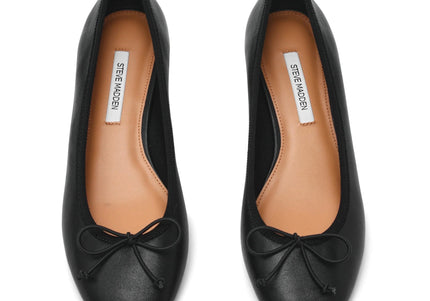 STEVE MADDEN STEFFI WOMEN HEELS - Black Leather