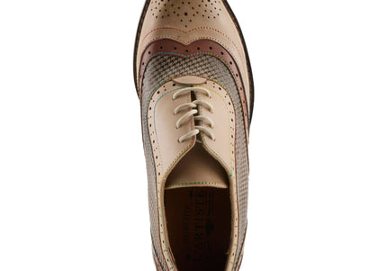 L'ARTISTE TAPDANCER-CHECK WOMEN SHOES - Beige Multi