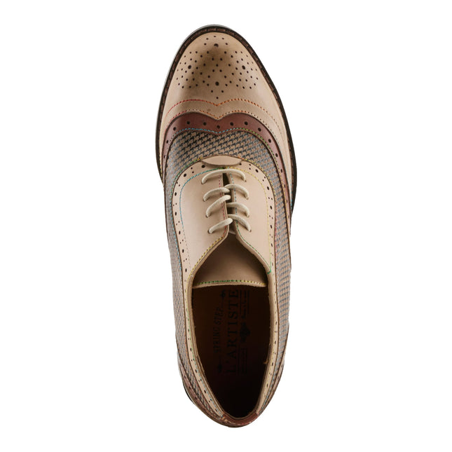 L'ARTISTE TAPDANCER-CHECK WOMEN SHOES - Beige Multi