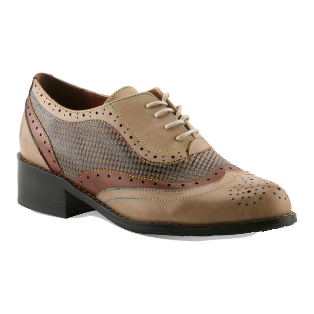L'ARTISTE TAPDANCER-CHECK WOMEN SHOES - Beige Multi