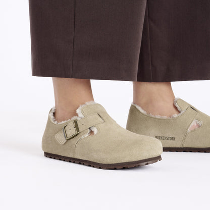 BIRKENSTOCK LONDON SHEARLING SUEDE LEATHER