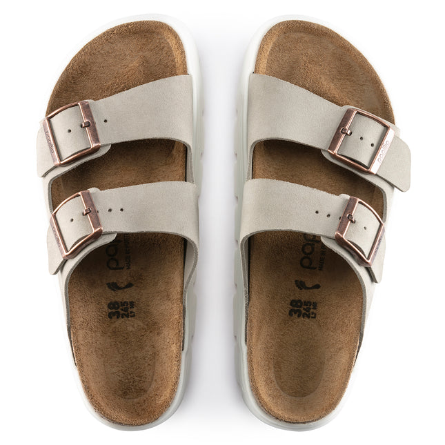 BIRKENSTOCK ARIZONA PLATFORM SUEDE LEATHER WOMEN SANDALS