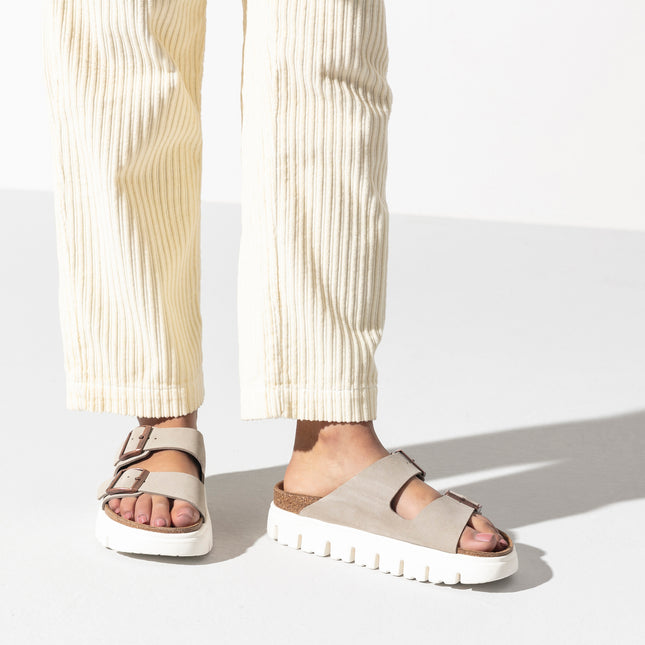 BIRKENSTOCK ARIZONA PLATFORM SUEDE LEATHER WOMEN SANDALS