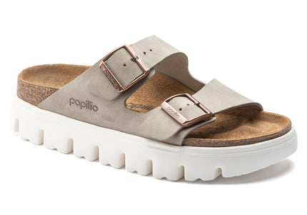 BIRKENSTOCK ARIZONA PLATFORM SUEDE LEATHER WOMEN SANDALS