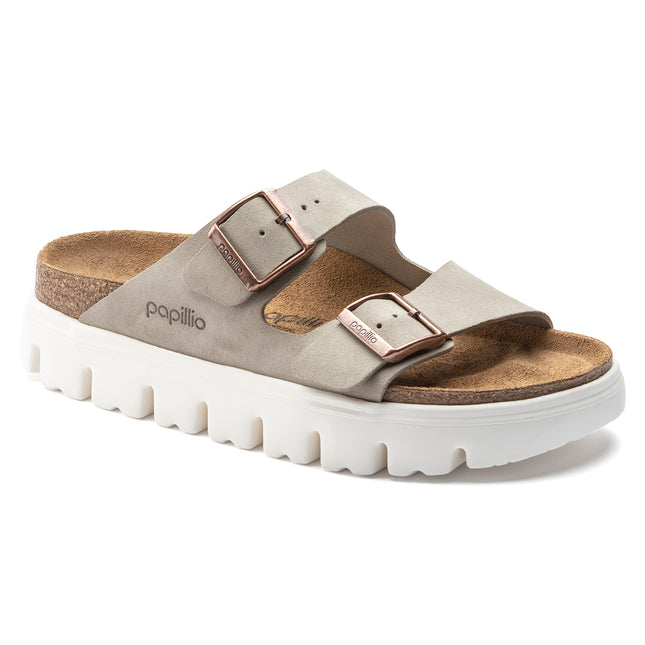 BIRKENSTOCK ARIZONA PLATFORM SUEDE LEATHER WOMEN SANDALS