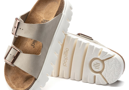 BIRKENSTOCK ARIZONA PLATFORM SUEDE LEATHER WOMEN SANDALS