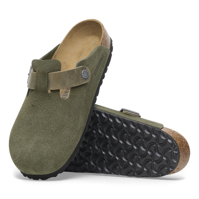 BIRKENSTOCK BOSTON MIXED LEATHER MEN CLOGS