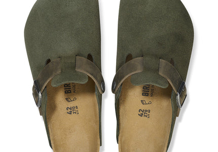BIRKENSTOCK BOSTON MIXED LEATHER MEN CLOGS