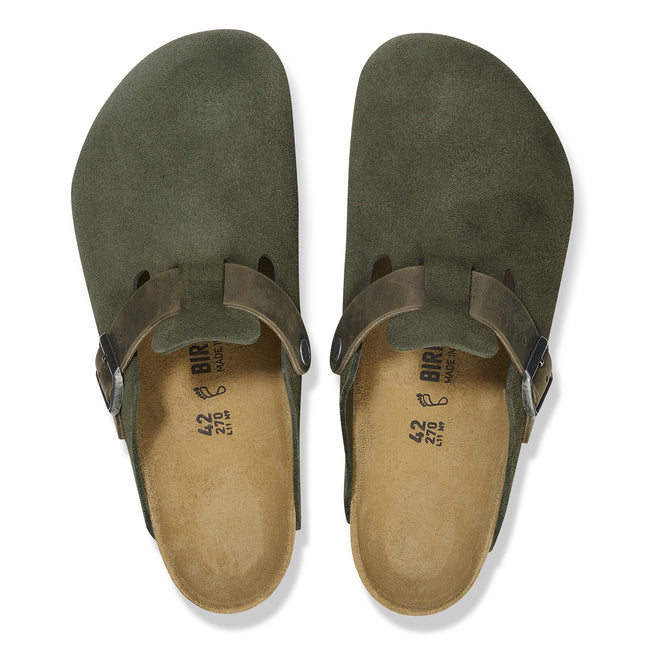 BIRKENSTOCK BOSTON MIXED LEATHER MEN CLOGS
