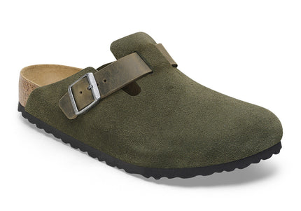 BIRKENSTOCK BOSTON MIXED LEATHER MEN CLOGS