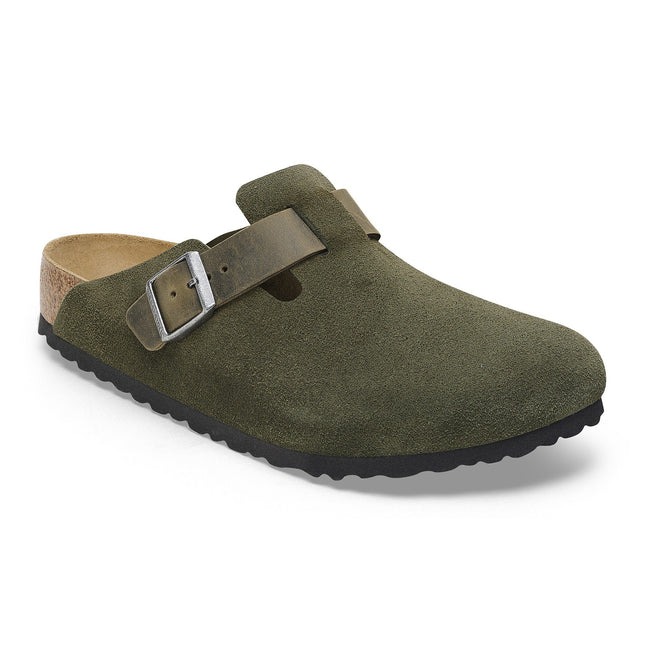 BIRKENSTOCK BOSTON MIXED LEATHER MEN CLOGS