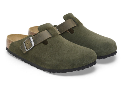BIRKENSTOCK BOSTON MIXED LEATHER MEN CLOGS
