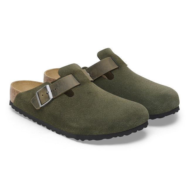 BIRKENSTOCK BOSTON MIXED LEATHER MEN CLOGS