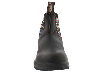 BLUNDSTONE 1409 STRIPE ELASTIC SIDED V CUT CHELSEA UNISEX BOOTS