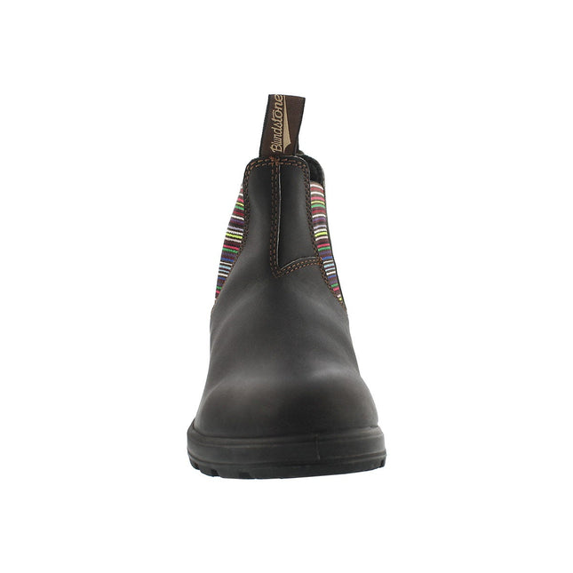 BLUNDSTONE 1409 STRIPE ELASTIC SIDED V CUT CHELSEA UNISEX BOOTS