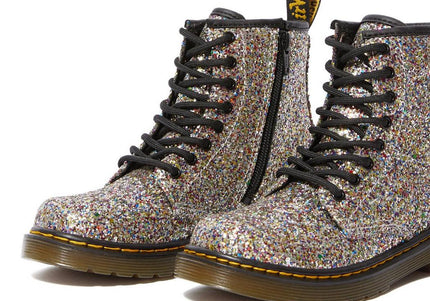 DR. MARTENS 1460 GLITTER JUNIOR KIDS BOOTS