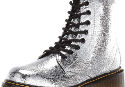 DR. MARTENS KIDS 1460 CRINKLE METALLIC  KIDS BOOTS