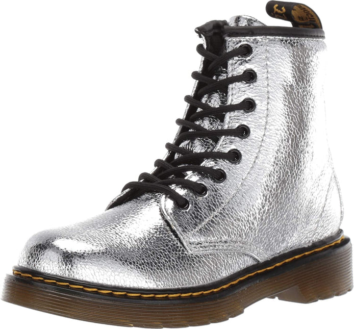 DR. MARTENS KIDS 1460 CRINKLE METALLIC  KIDS BOOTS