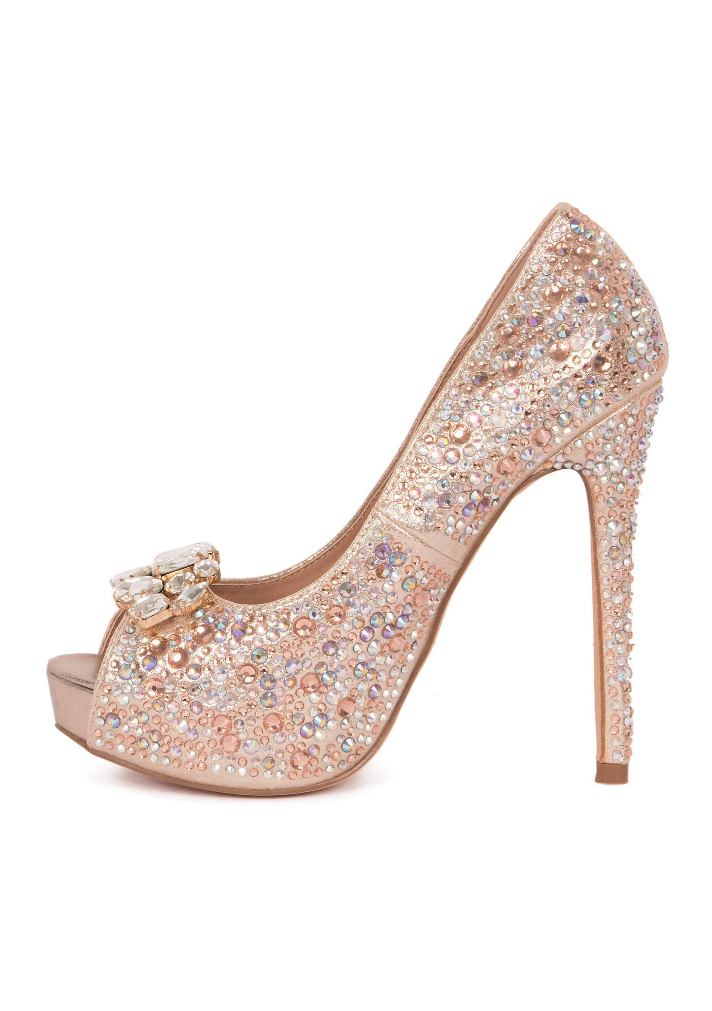 Lauren Lorraine Crystal Embellished Peep Toe Sandal-Lauren Lorraine-Brand_Lauren Lorraine,Shoes,Women