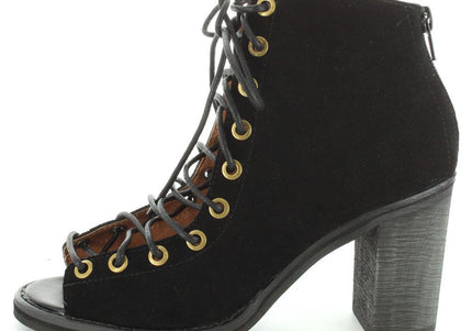 JEFFREY CAMPBELL JEFFREY CAMPBELL WOMEN'S CORS PEEP TOE BOOTIES WOMEN BOOTS