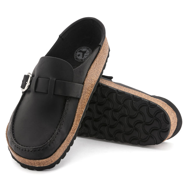 BIRKENSTOCK BUCKLEY OILED LEATHER WOMEN CLOGS
