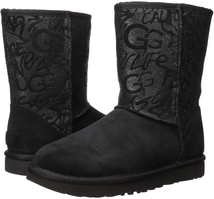UGG W CLASSIC SHORT SPARKLE GRAFFITI WOMEN BOOTS