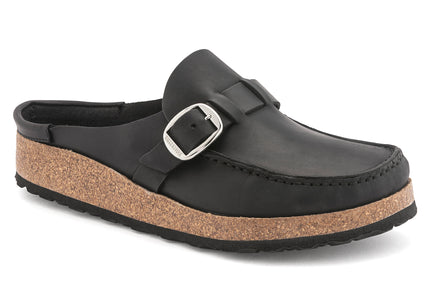 BIRKENSTOCK BUCKLEY OILED LEATHER WOMEN CLOGS