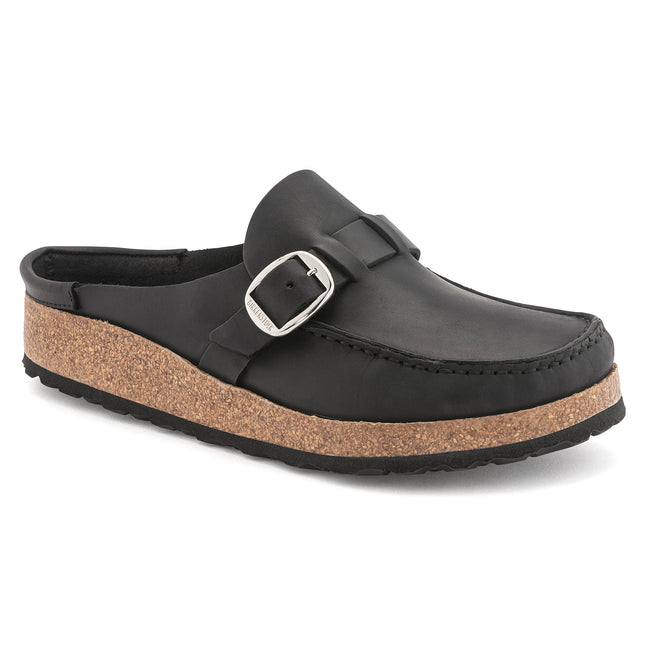 BIRKENSTOCK BUCKLEY OILED LEATHER WOMEN CLOGS