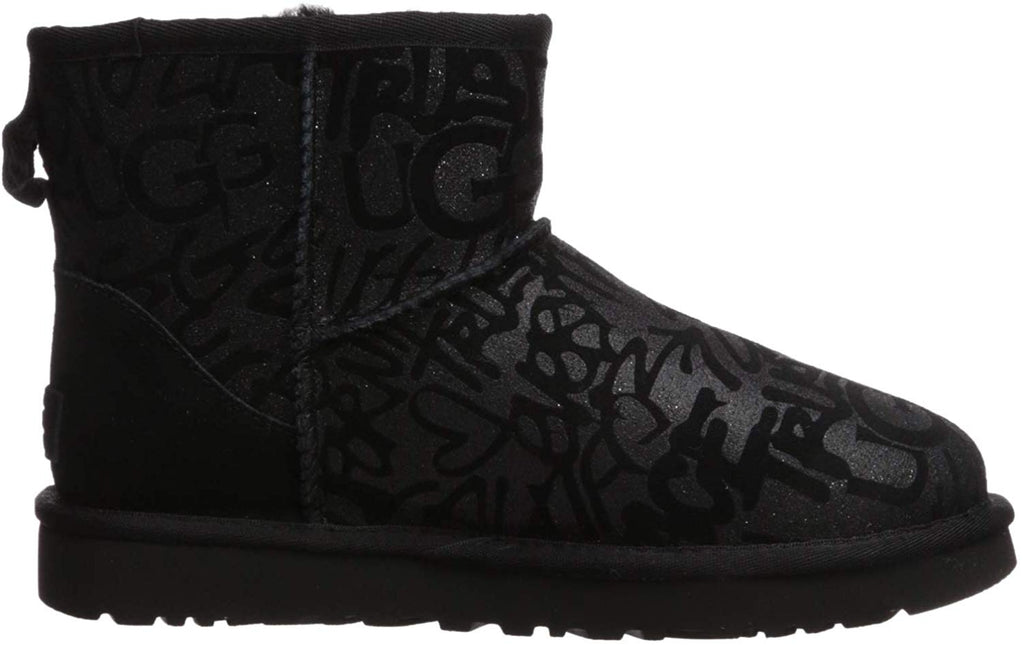 UGG W CLASSIC MINI SPARKLE GRAFFITI WOMEN BOOTS