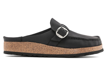BIRKENSTOCK BUCKLEY OILED LEATHER WOMEN CLOGS