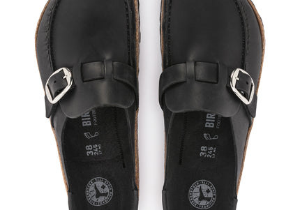 BIRKENSTOCK BUCKLEY OILED LEATHER WOMEN CLOGS