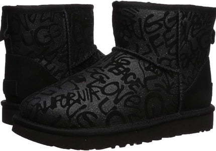 UGG W CLASSIC MINI SPARKLE GRAFFITI WOMEN BOOTS