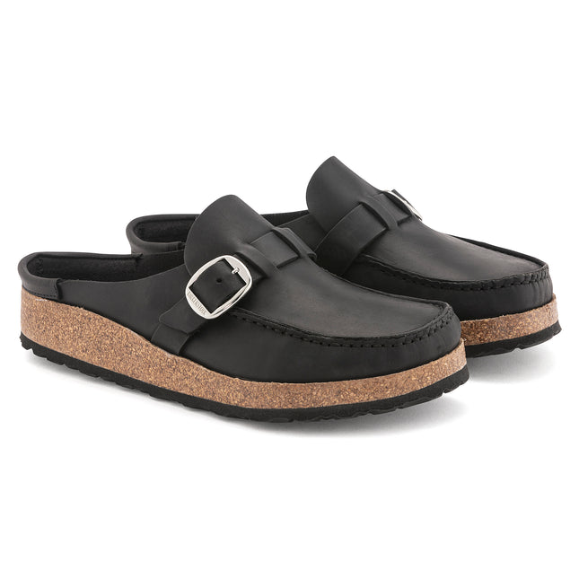BIRKENSTOCK BUCKLEY OILED LEATHER WOMEN CLOGS