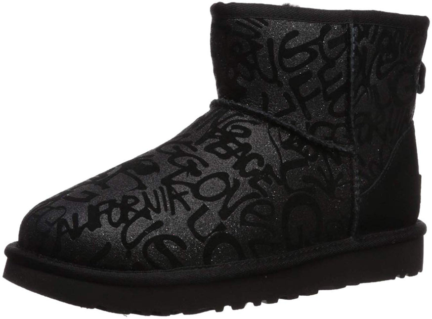 UGG W CLASSIC MINI SPARKLE GRAFFITI WOMEN BOOTS