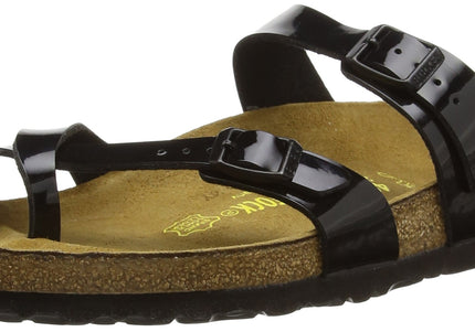 BIRKENSTOCK MAYARI BIRKOFLOR WOMEN SANDALS - Black Patent