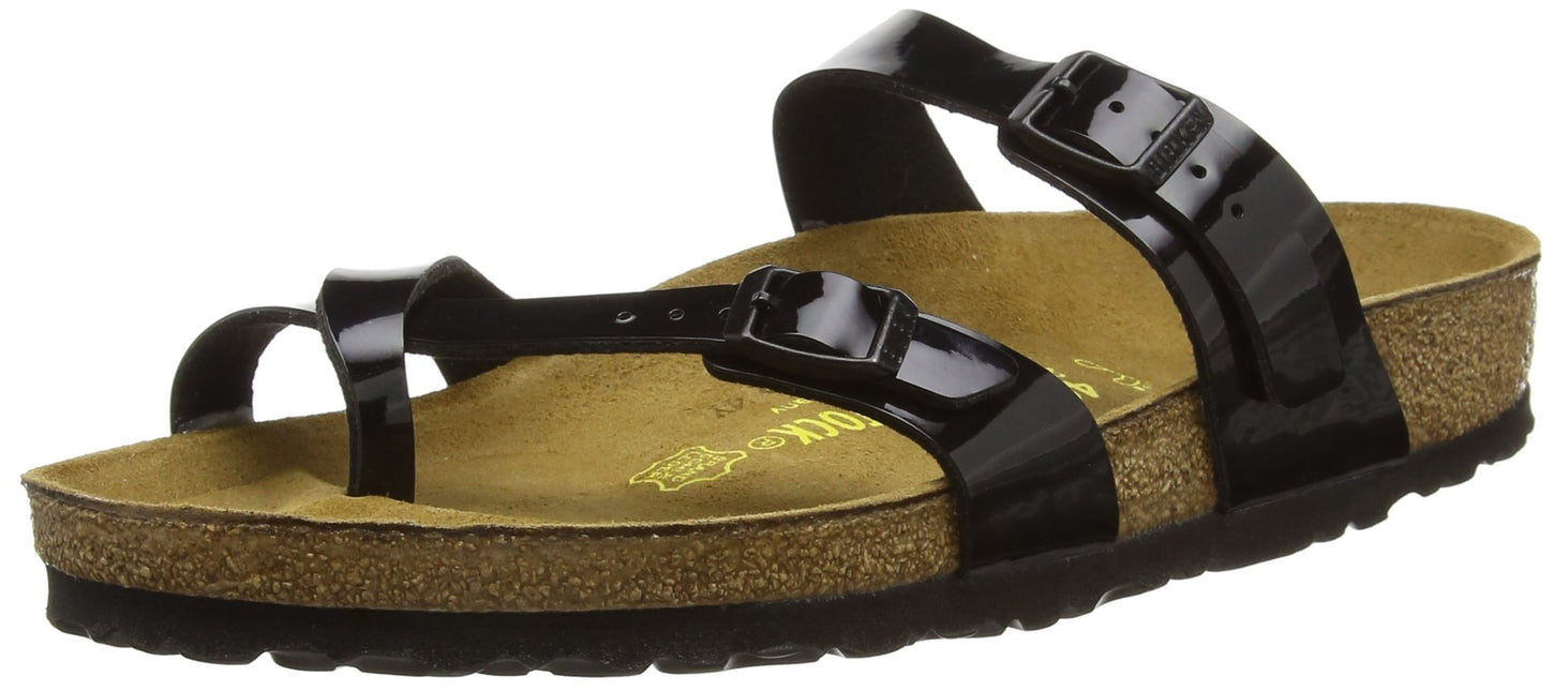 BIRKENSTOCK MAYARI BIRKOFLOR WOMEN SANDALS - Black Patent