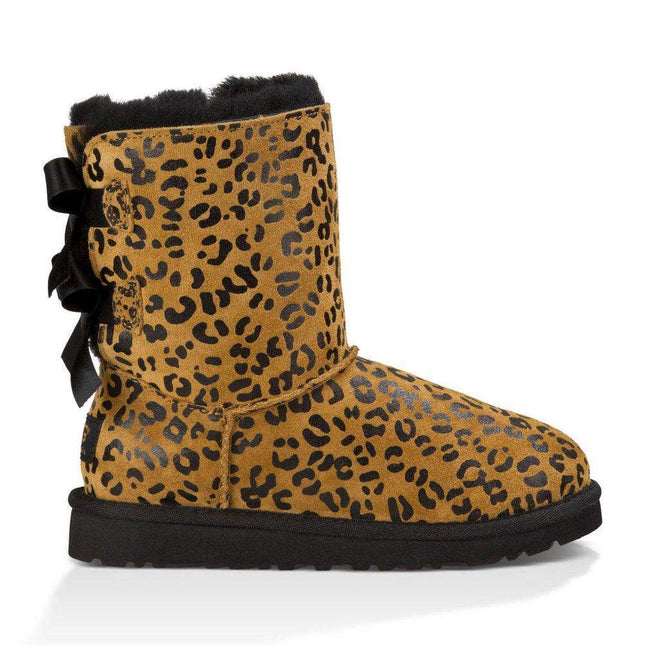Ugg Kids Bailey Bow Leopard-Ugg-Brand_Ugg,Gender_Children's,Gender_Kids,Kids