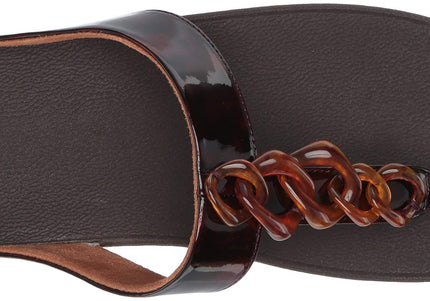 FITFLOP FINO TORTOISESHELL CHAIN WOMEN SANDALS