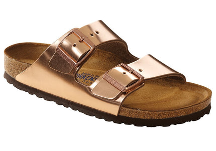 BIRKENSTOCK ARIZONA SOFT FOOTBED METALIC WOMEN SANDALS