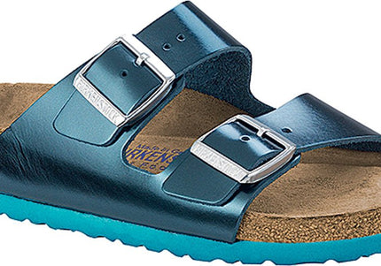 BIRKENSTOCK ARIZONA SOFT FOOTBED METALIC WOMEN SANDALS