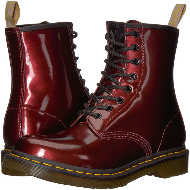 DR. MARTENS 1460 W VEGAN CHROME WOMEN BOOTS