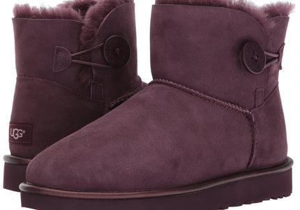 UGG CLASSIC MINI BAILEY BUTTON II METALIC WOMEN BOOTS