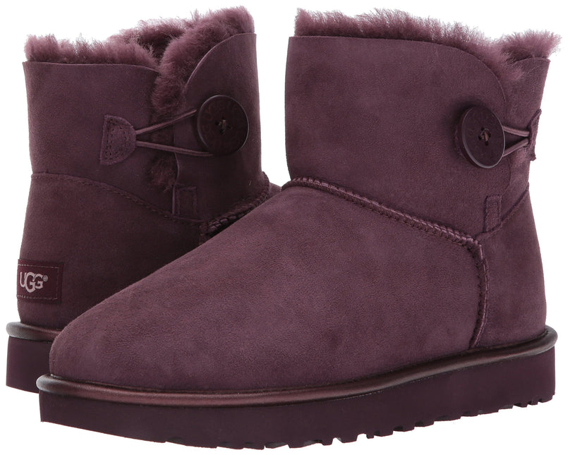 UGG CLASSIC MINI BAILEY BUTTON II METALIC WOMEN BOOTS