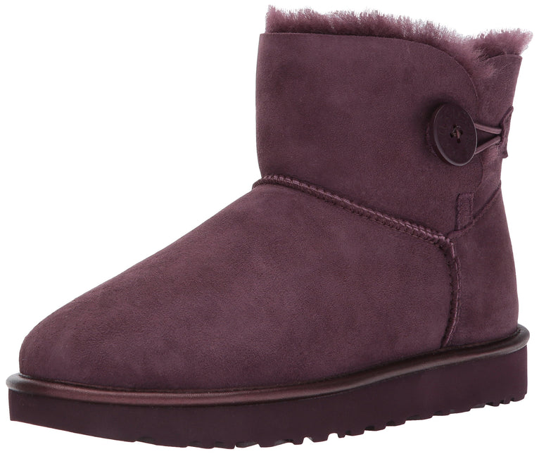 UGG CLASSIC MINI BAILEY BUTTON II METALIC WOMEN BOOTS