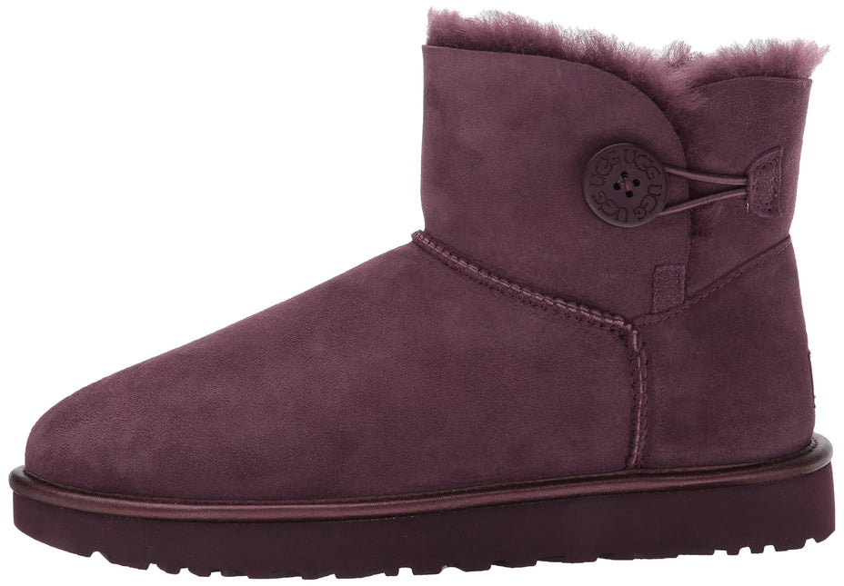 UGG CLASSIC MINI BAILEY BUTTON II METALIC WOMEN BOOTS